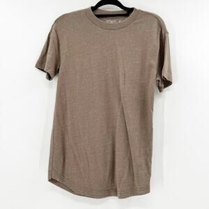 Abercrombie & Fitch Unisex Brown Relaxed Crewneck Short Sleeve T Shirt Tee XST